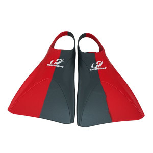 Nadadeira Silicone Premium Fins Cinza/Vermelho.