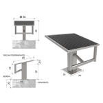 Baliza Quadrada Bloco De Saída Inox Pro Swim.